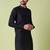 Mandarin collar straight cotton silk kurta