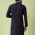 Mandarin collar straight cotton silk kurta