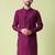 Mandarin collar straight cotton silk kurta