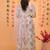 Glamour Heavy Fox Georgette Cream Gown With Digital Print work With Embroidered Sequins work 