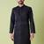 Mandarin collar sequin embroidered thread work kurta
