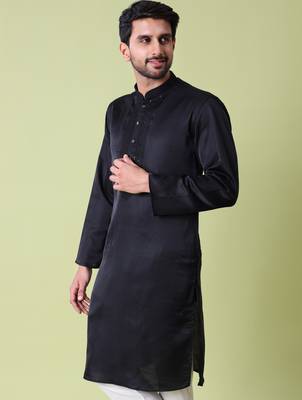 Mandarin collar sequin embroidered thread work kurta 4