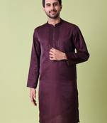 Mandarin collar sequin embroidered thread work kurta