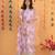 Glamour Heavy Fox Georgette Lavender Gown With Digital Print work With Embroidered Sequins work 