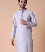 Mandarin collar straight cotton kurta