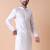 Mandarin collar floral embroidered thread work kurta