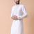 Mandarin collar floral embroidered thread work kurta