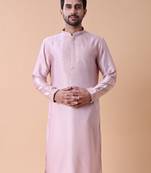 Mandarin collar floral embroidered thread work kurta