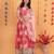 Glamour Heavy Fox Georgette Red Gown With Digital Print work With Embroidered Sequins work 