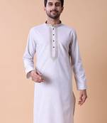 Mandarin collar embroidered thread work kurta