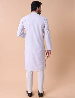 Mandarin collar embroidered thread work kurta 3