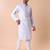 Mandarin collar embroidered thread work kurta