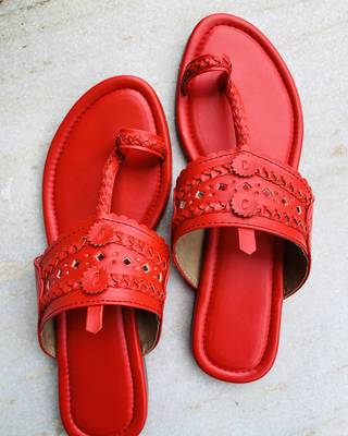 Red kolhapuri 2