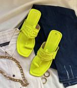 Neon yellow kolhapuri