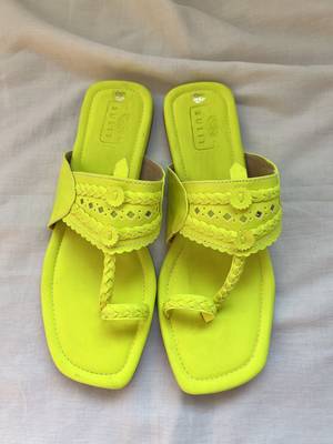 Neon yellow kolhapuri 3