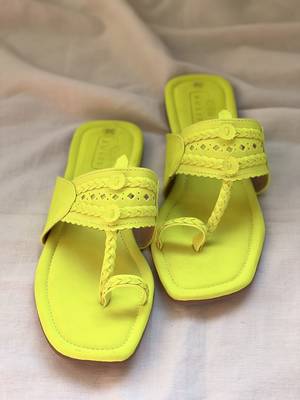 Neon yellow kolhapuri 5