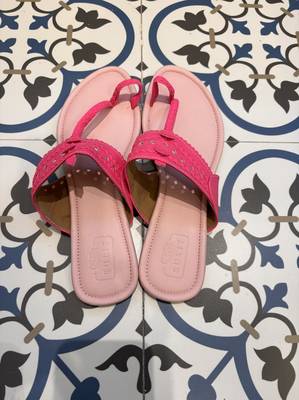 Light pink and neon pink kolhapuri 2