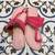 Light pink and neon pink kolhapuri