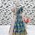 Glamour Heavy Fox Georgette Sky Blue Gown With Digital Print work With Embroidered Sequins work 
