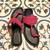 Black and fuschia pink kolhapuri