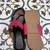 Black and fuschia pink kolhapuri