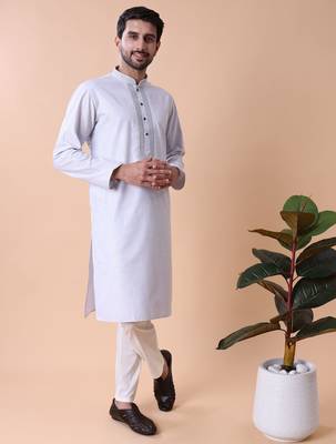Mandarin collar embroidered thread work kurta 4