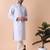 Mandarin collar embroidered thread work kurta