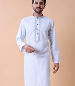 Mandarin collar embroidered thread work kurta
