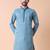 Mandarin collar straight cotton kurta