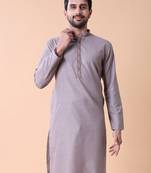 Mandarin collar straight cotton kurta