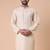 Men's mandarin collar embroidered cotton straight kurta