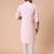 Men's mandarin collar embroidered cotton straight kurta
