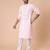 Men's mandarin collar embroidered cotton straight kurta