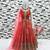 Alluring Georgette Embroidery And Printed Red Readymade Gown
