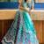Aqua Blue satin Party wear Embroidered Work Lehenga Choli
