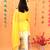 Kediya Style Foux Georgette Embroidery And Digital Printed Yellow Readymade Lehenga Choli