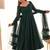 Green pure faux georgette lukhnowi sequence work anarkali set