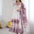 Onionpink soft organza silk with floral print fully flared anarkali pant with dupatta set