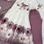 Onionpink soft organza silk with floral print fully flared anarkali pant with dupatta set