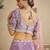 Lavender Satin Silk Sequins embroidery Semi Stitched Lehenga choli Dupatta