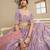 Lavender Satin Silk Sequins embroidery Semi Stitched Lehenga choli Dupatta
