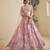 Pink Satin Silk Sequins embroidery Semi Stitched Lehenga choli Dupatta