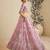 Pink Satin Silk Sequins embroidery Semi Stitched Lehenga choli Dupatta
