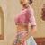 Turquoise Blue Poly Chiffon Sequins embroidery Semi Stitched Lehenga choli Dupatta