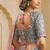 Grey Silk Sequins embroidery Semi Stitched Lehenga choli Dupatta