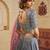 Grey Silk Sequins embroidery Semi Stitched Lehenga choli Dupatta