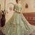 Green Bridal Net Sequins embroidery Semi Stitched Lehenga choli Dupatta