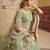 Green Bridal Net Sequins embroidery Semi Stitched Lehenga choli Dupatta