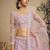 Pink Net Sequins embroidery Semi Stitched Lehenga choli Dupatta