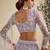 Lavender Net Sequins embroidery Semi Stitched Lehenga choli Dupatta